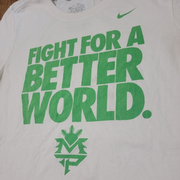Nike Manny Pacquiao Better World Women's Fitted Graphic Tee - Size Medium - Picture 3 of 11
